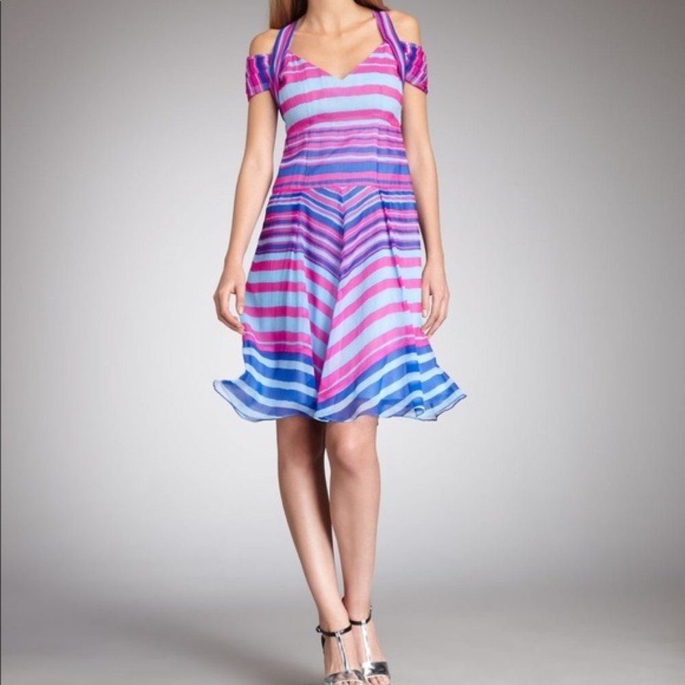 Nanette Lepore Talent Show Striped Silk Dress